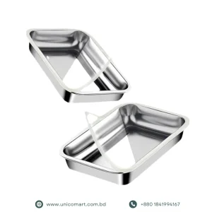 ১ পিস প্রিমিয়াম স্টেইনলেস স্টিল ফুড গ্রেড ট্রে (ঢাকনাসহ)