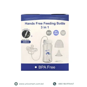 3-in-1 Hands-Free Baby Bottle with Pacifier( 300 ml)