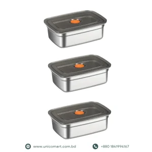 3 PCS Premium Stainless Steel Food Container