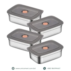 4 PCS Premium Stainless Steel Food Container